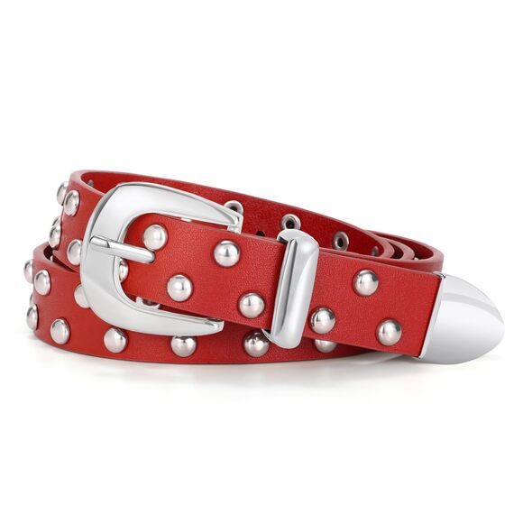 Women's Leather Belt Fashion Punk Studded Belt For Women For Jeans Pants🙀 - Picture 5 of 6